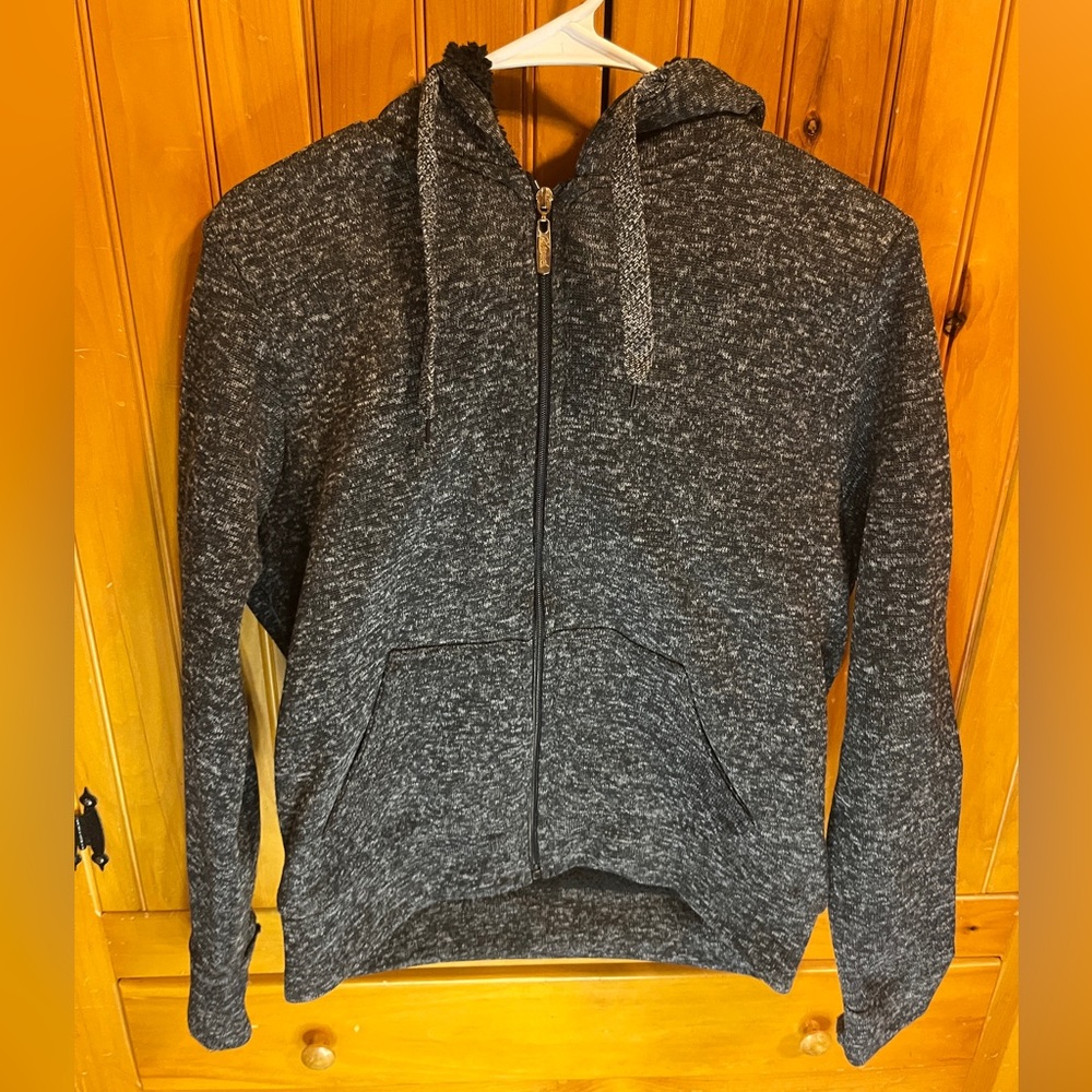 Juniors Thick Black and Gray Coat XL